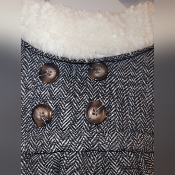 🐶HOST PICK!🐶 Dog Outfit Herringbone Pattern Fleece Collar Button Trim Size XS - Picture 3 of 5